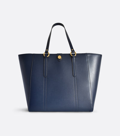 Sac cabas Nomad en cuir de pomme bleu